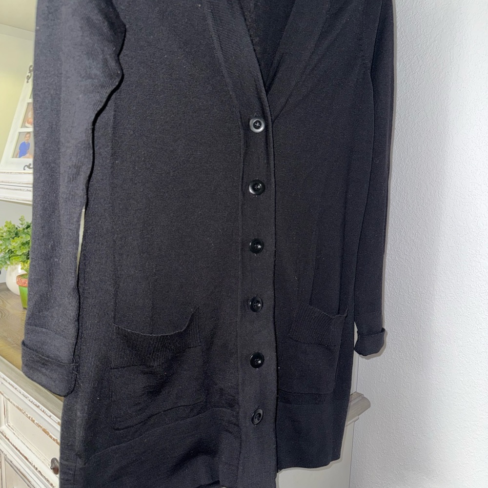 PENDLETON Black Button Front Cardigan Sweater Sup… - image 2